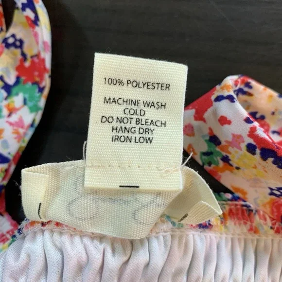 Jessica Simpson Floral Summer Dress Small Stretch Bodice Tiered Skirt Ruffle Hem - Picture 4 of 10